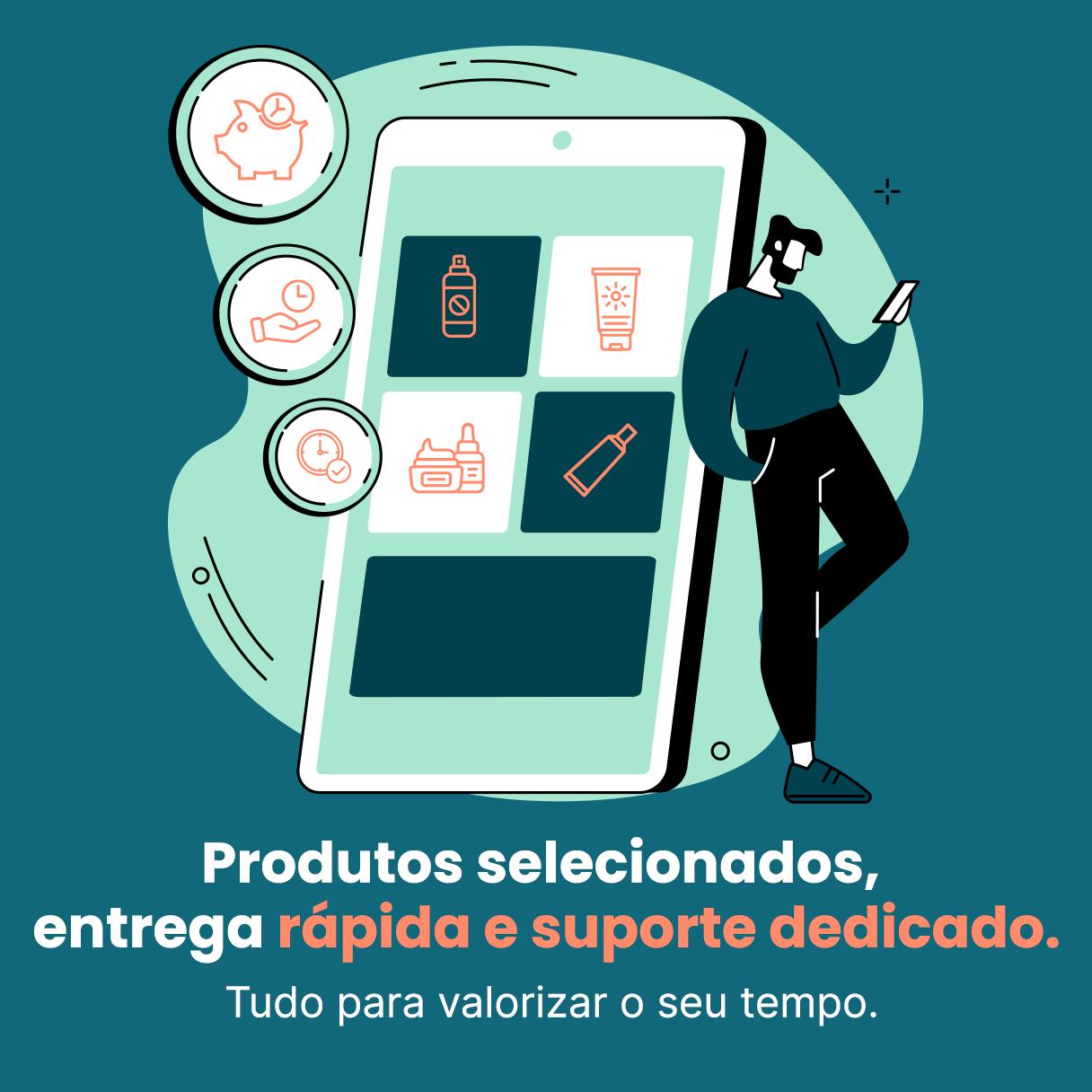 Produtos selecionados, entrega rápida e suporte dedicado